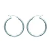 Créoles Brillaxis argent rhodié 30mm