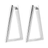 Créoles Brillaxis argent rhodié triangle