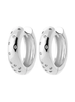 Créoles Brillaxis argent rhodié OZ