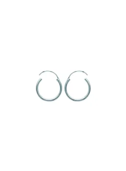 Créoles Brillaxis argent rhodié 20mm
