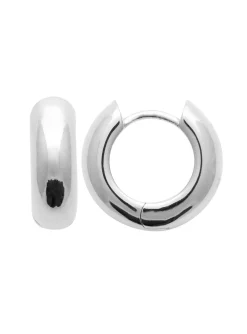 Créoles Brillaxis argent rhodié 10mm