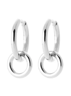 Créoles Brillaxis double anneau argent
