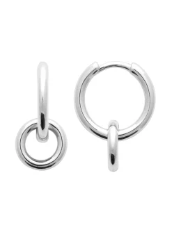 Créoles Brillaxis double anneau argent
