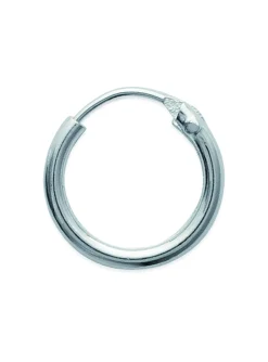 Créoles Brillaxis en argent rhodié 12mm