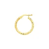 Créoles Brillaxis fil rond diamanté or 9K 2 mm