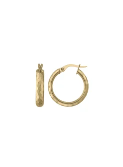 Créoles Brillaxis martelées or jaune 18 carats 20 mm