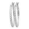 Créoles Brillaxis motif croisillon argent rhodié