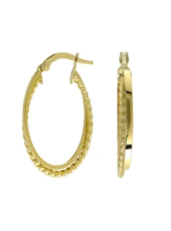 Créoles Brillaxis or 18 carats torsade ovale