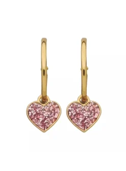 Créoles Brillaxis or 9 carats pampille coeur