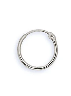 Créoles Brillaxis or blanc 18 carats 10 mm