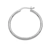 Créoles Brillaxis or blanc 18 carats 25 mm
