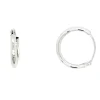 Créoles Brillaxis or blanc 18 carats 12mm