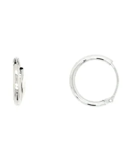 Créoles Brillaxis or blanc 18 carats 12mm