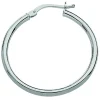 Créoles Brillaxis or blanc 9 carats 25 mm