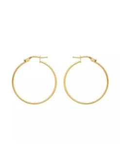 Créoles Brillaxis or jaune 9 carats 25mm