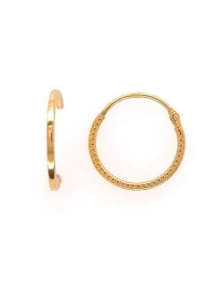 Créoles Brillaxis or jaune 9 carats fil carré 12 mm