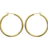 Créoles Brillaxis plaqué or fil rond 3 mm_x005f_x000D_Diamètre 40 mm