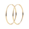 Créoles Brillaxis plaqué or fil rond 1.5 mm_x005f_x000D_40 mm