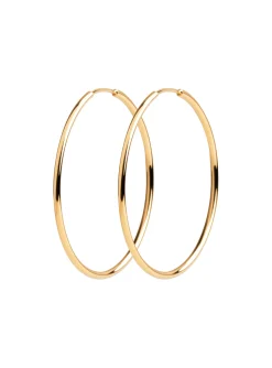 Créoles Brillaxis plaqué or fil rond 1.5 mm_x005f_x000D_40 mm