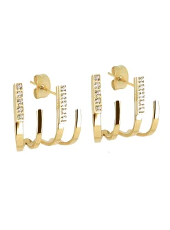 Créoles ouvertes Zag Bijoux Sucre acier doré oxydes