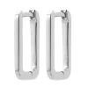 Créoles rectangulaires argent