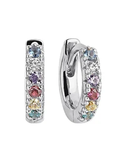 Créoles Sif Jakobs Ellera argent multicolores_x005f_x000D_petit modèle