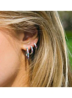 Créoles Sif Jakobs Ellera argent multicolores_x005f_x000D_petit modèle