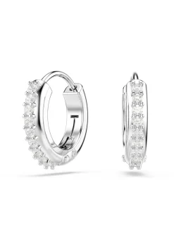 Créoles Swarovski Matrix argentées format mini