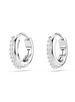 Créoles Swarovski Matrix argentées format mini