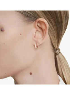 Créoles Swarovski Matrix rosées format mini