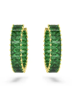 Créoles Swarovski Matrix vertes