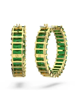 Créoles Swarovski Matrix vertes