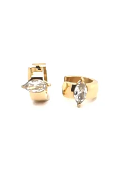 Créoles Zag Bijoux acier doré oxyde navette