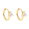 Créoles Zag Bijoux coeur oxyde blanc