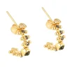 Créoles Zag Bijoux Lova onyx oxydes noirs