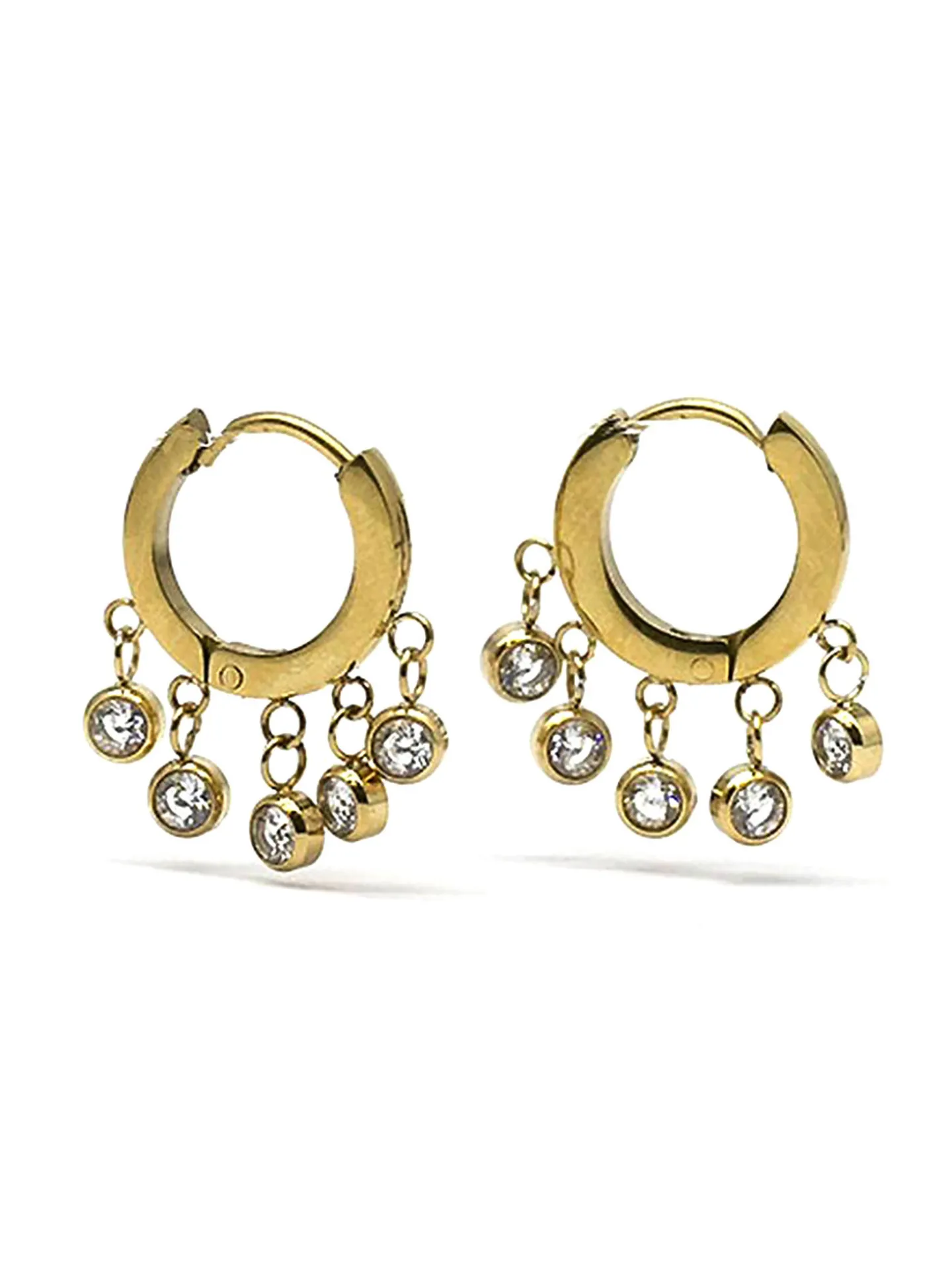 Créoles Zag Bijoux Ormiga acier doré oxydes