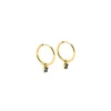 Créoles Zag Bijoux Shinny acier doré oxyde noir