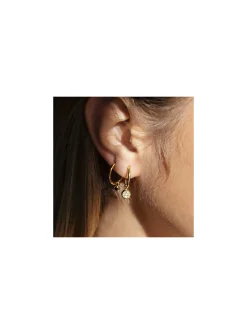 Créoles Zag Bijoux Shinny acier doré oxyde noir