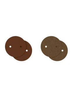 Cuir Boucles d'oreilles Les Georgettes 25mm_x005f_x000D_Terre cuite / bronze