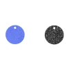 Cuir boucles d'oreilles Les Georgettes bleu ara_x005f_x000D_paillettes métalliques 20mm