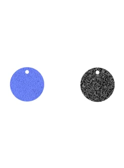 Cuir boucles d'oreilles Les Georgettes bleu ara_x005f_x000D_paillettes métalliques 20mm