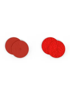 Cuir boucles d'oreilles Les georgettes_x005f_x000D_rouge passion/glamour 16mm