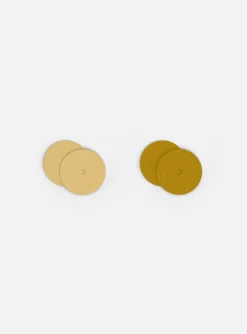 Cuir boucles d'oreilles Les Georgettes_x005f_x000D_solaire / doré 16 mm