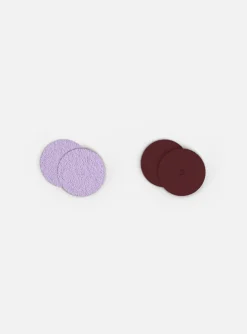 Cuir boucles d'oreilles Les Georgettes_x005f_x000D_lavande metallic/violet sauvage 16 mm