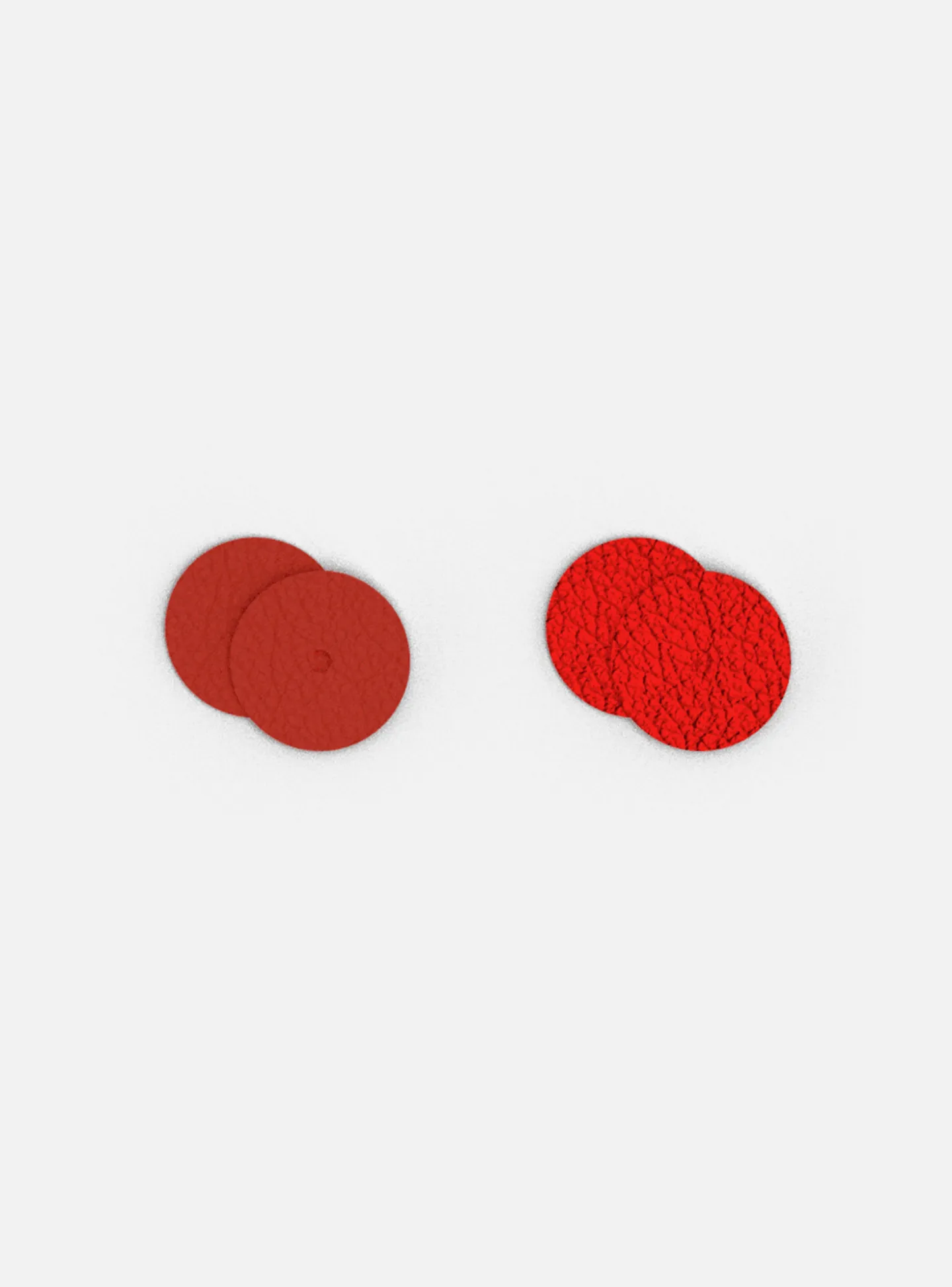 Cuir boucles d'oreilles Les georgettes_x005f_x000D_rouge passion/glamour 16mm