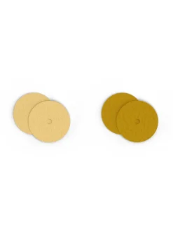 Cuir boucles d'oreilles Les Georgettes_x005f_x000D_solaire / doré 16 mm