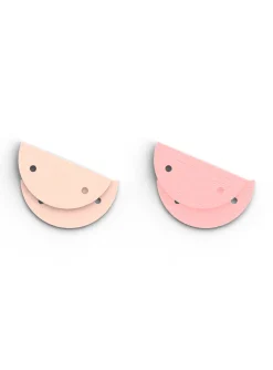 Cuir boucles d'oreilles 30MM Jasmin/Rose métal