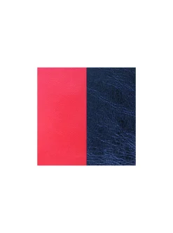 Cuir bracelet Les Georgettes Corail/Marine métal 8mm