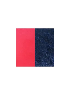 Cuir bracelet Les Georgettes corail/marine 25mm