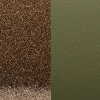 Cuir collier Les Georgettes 30mm_x005f_x000D_bronze paillettes / vert de gris